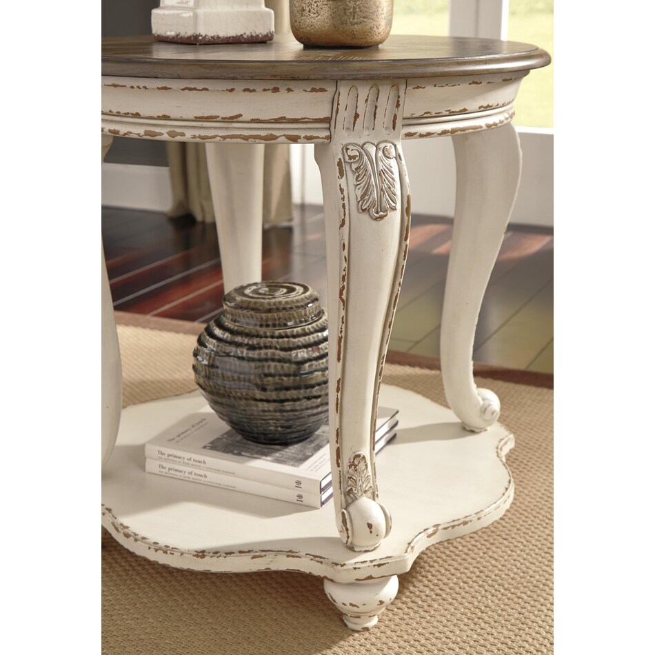 white brown occasional tables   