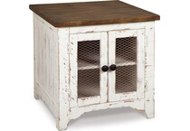 white brown occasional tables   