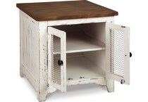 white brown occasional tables   