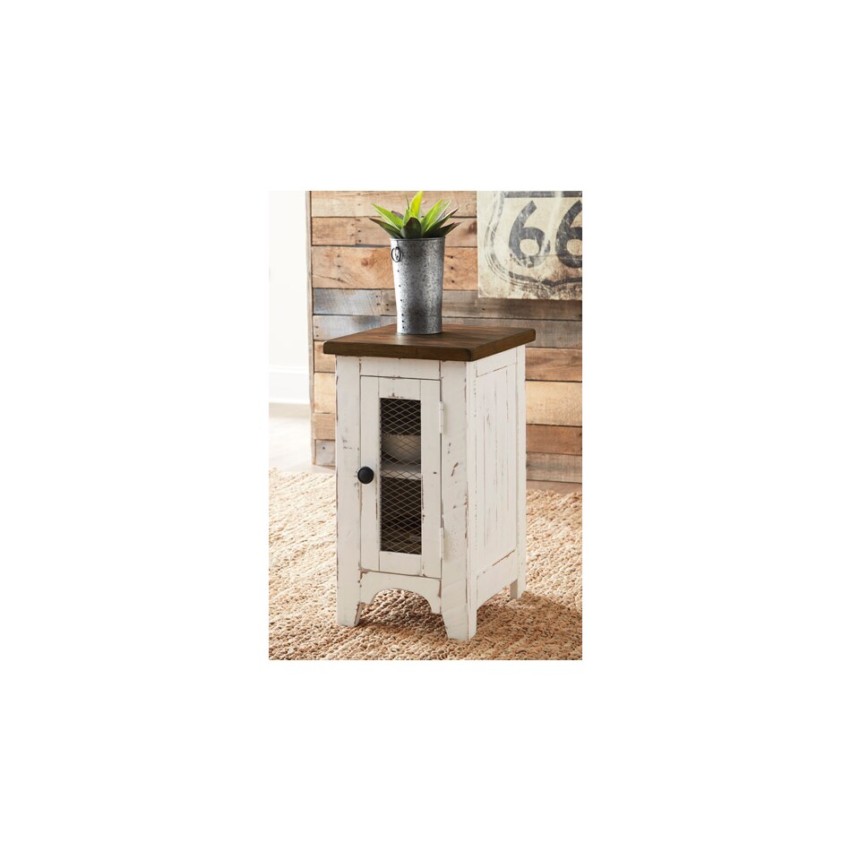 white brown occasional tables   