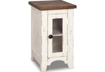 white brown occasional tables   