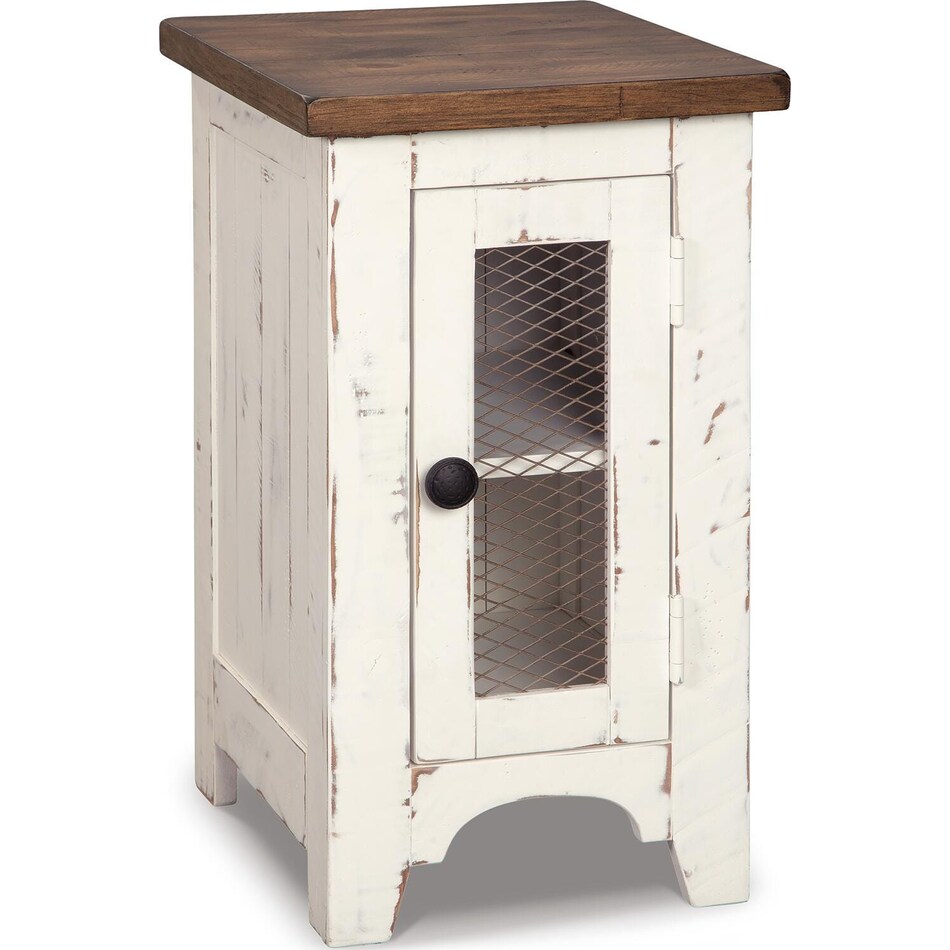 white brown occasional tables   