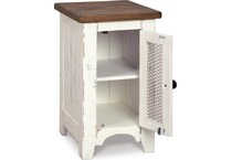 white brown occasional tables   
