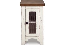 white brown occasional tables   