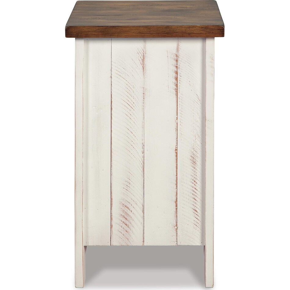 white brown occasional tables   