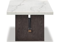 white dark brown occasional tables   