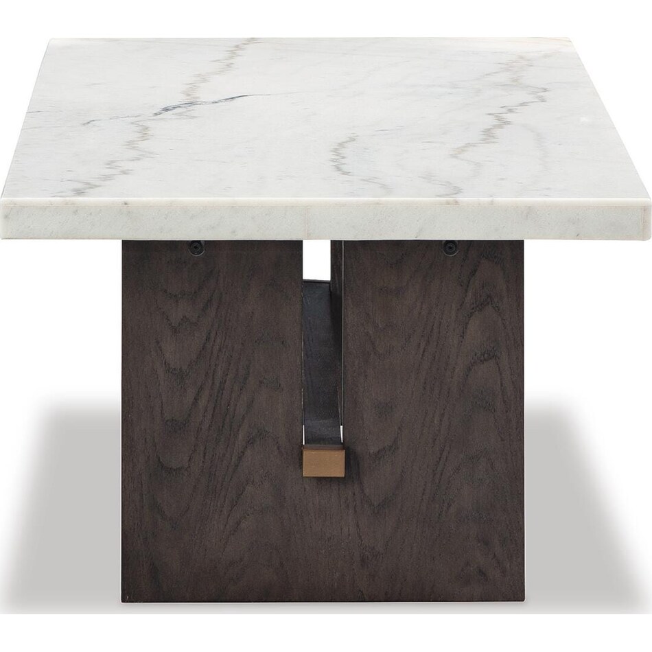 white dark brown occasional tables   