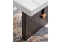 white dark brown occasional tables   