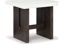 white dark brown occasional tables   