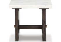 white dark brown occasional tables   