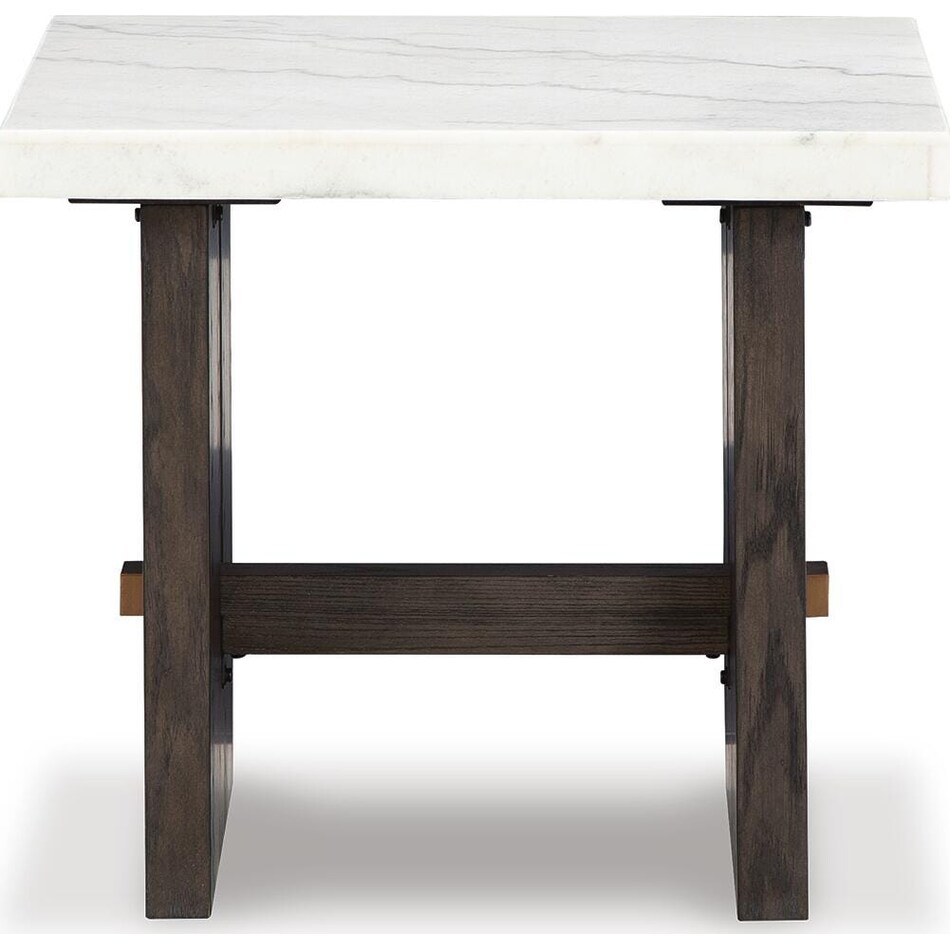 white dark brown occasional tables   