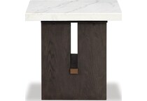 white dark brown occasional tables   