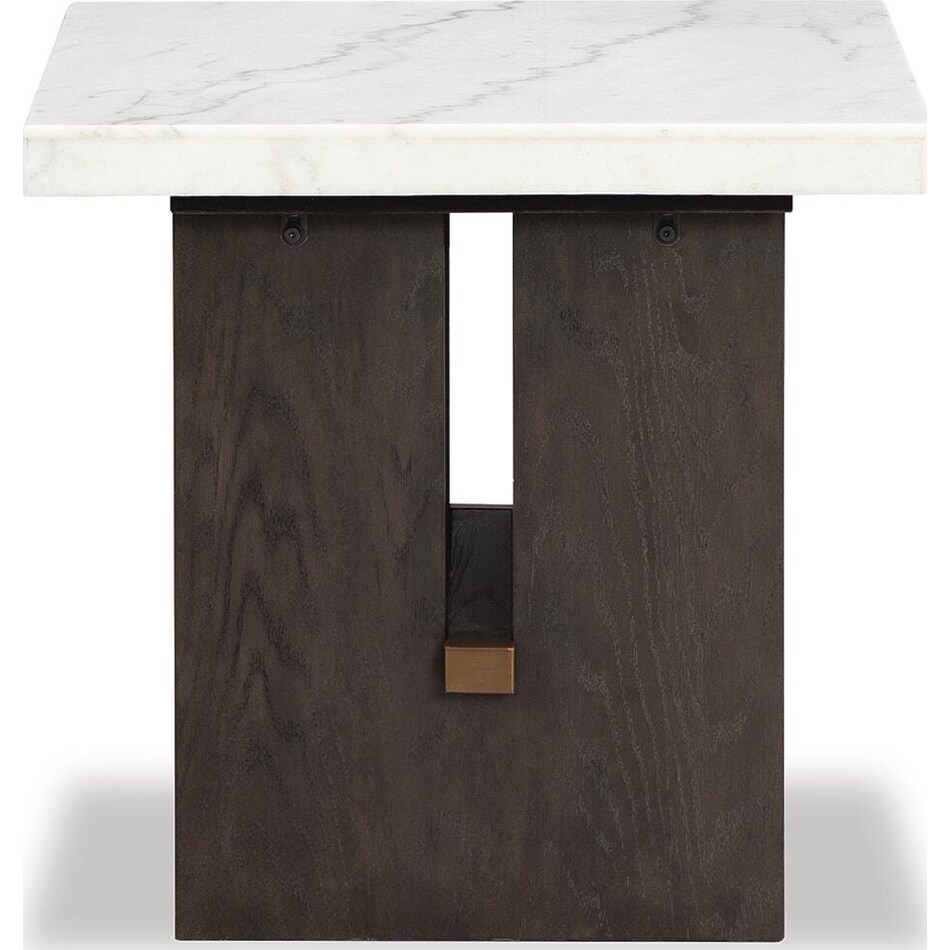 white dark brown occasional tables   