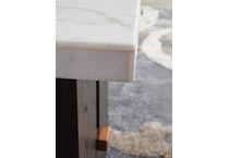 white dark brown occasional tables   