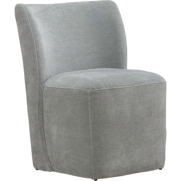 Accent Dining Chair w/ Casters - Sapphire