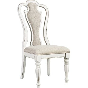 Splat Back Upholstered Side Chair