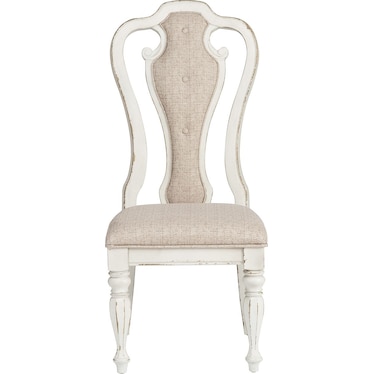 Splat Back Upholstered Side Chair