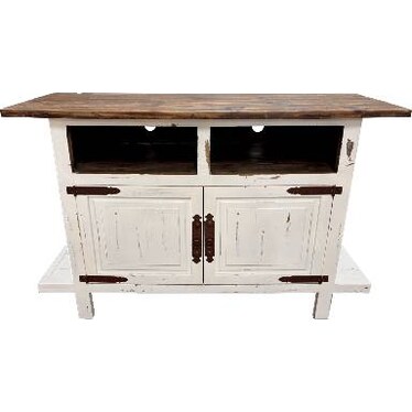 TV Stand - White Distressed
