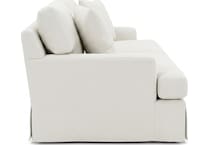 white fabric living room groups   