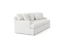 white fabric living room groups   