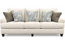 white fabric living room groups   