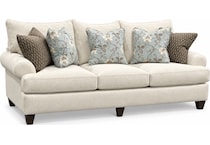 white fabric living room groups   