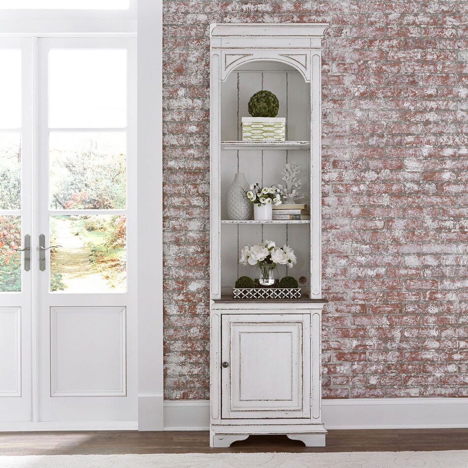 white wall units   