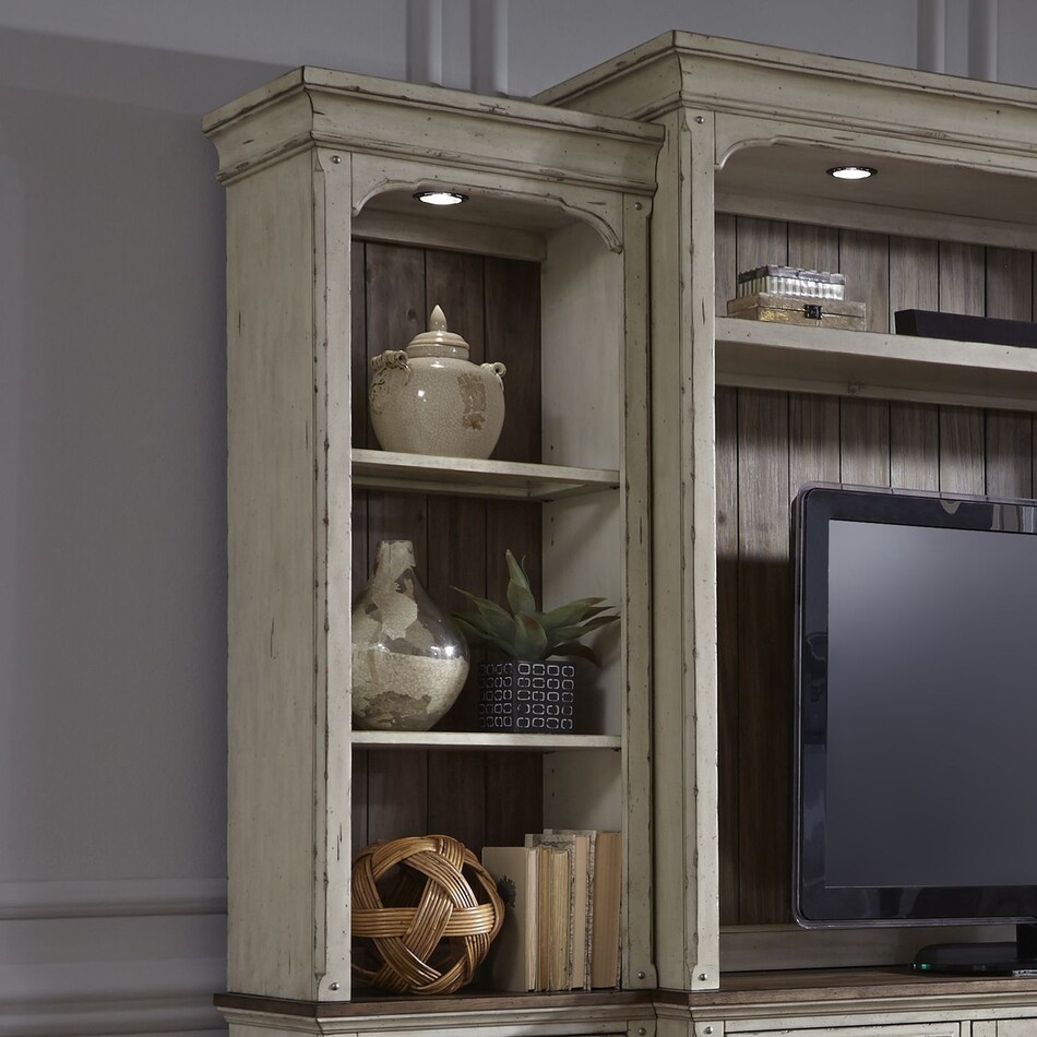 white wall units   