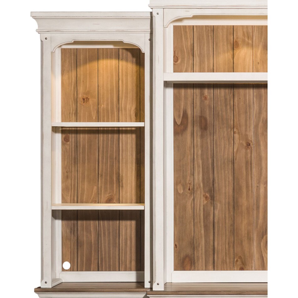 white wall units   