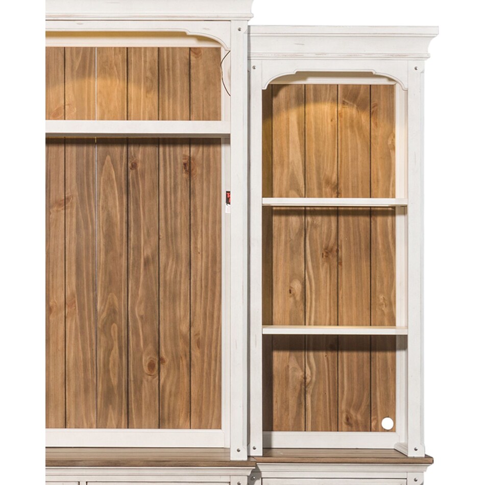 white wall units   