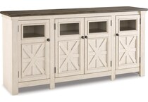 white weathered gray wall units   