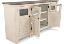white weathered gray wall units   