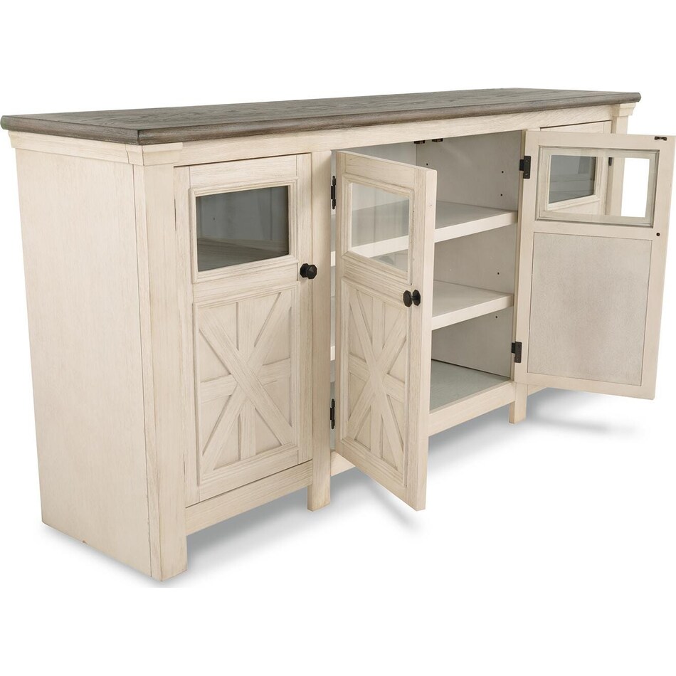 white weathered gray wall units   