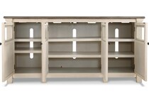 white weathered gray wall units   