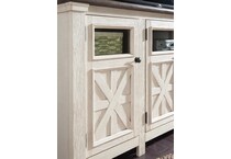 white weathered gray wall units   