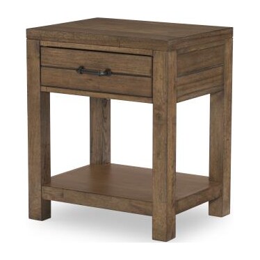 Open Night Stand (1 Drawer, Open Shelf, Motion Light & USB Kit)