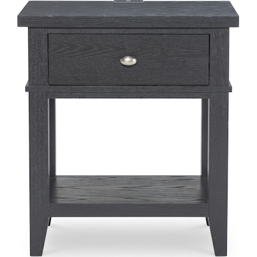 Open Night Stand (1 Drawer, 1 OPEN SHELF, USB-C)