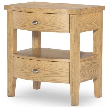 Open Night Stand (2 Drawers, 1 OPEN SHELF, USB-C)